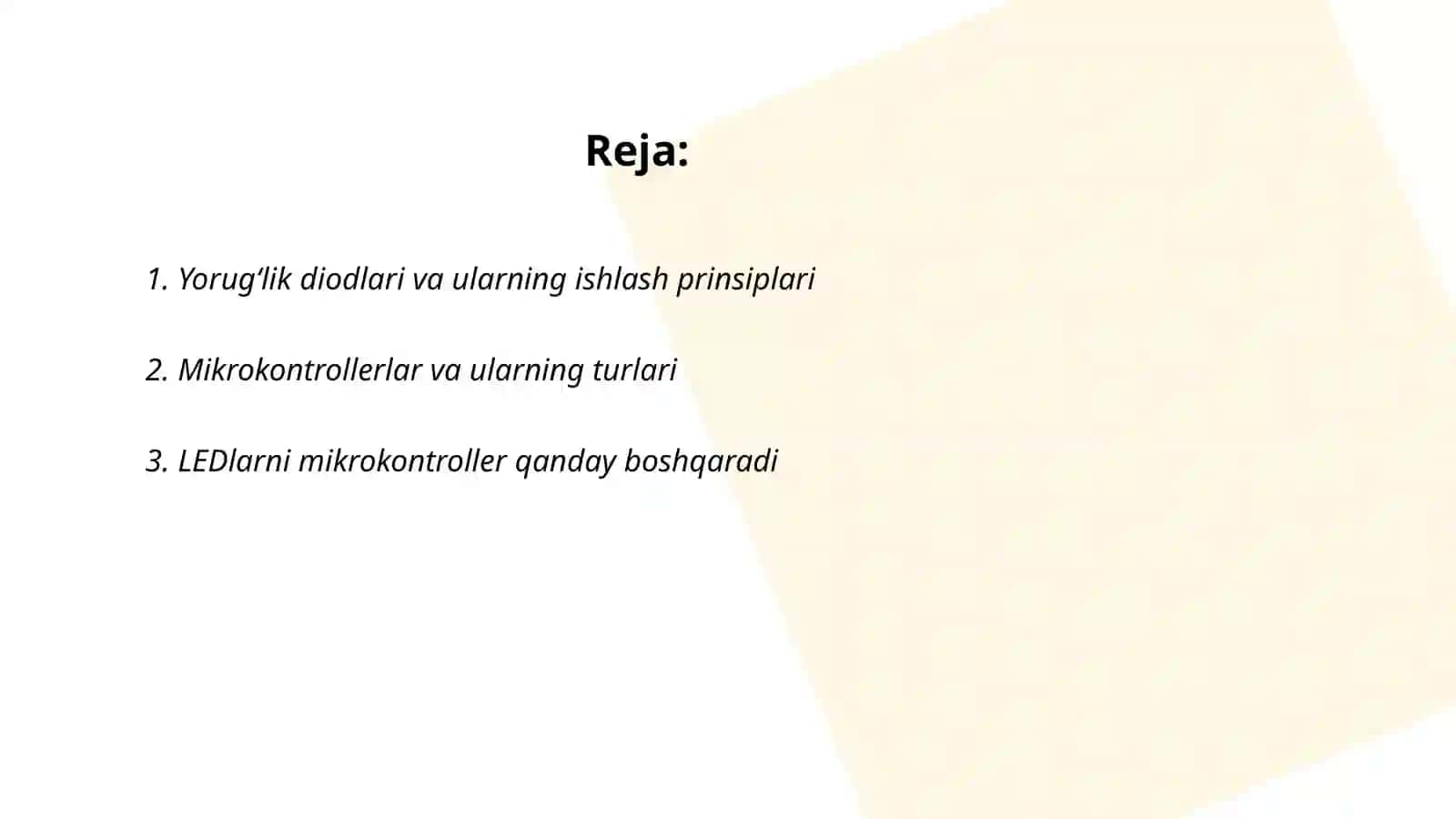 Yorugʻlik diodlarini mikrokontrollerga ulash 2