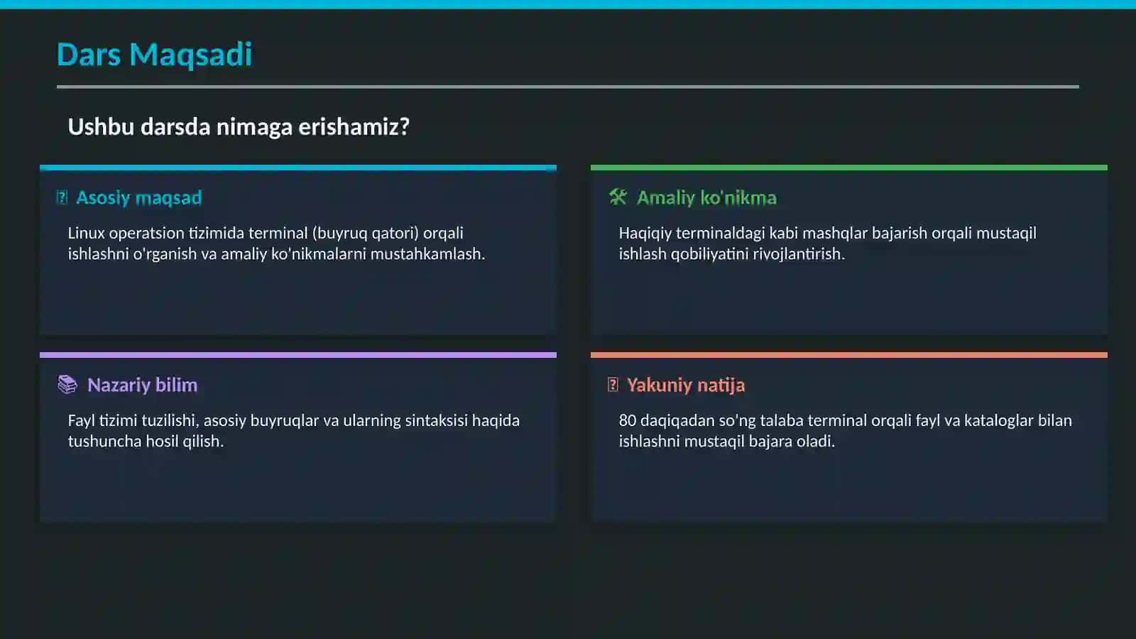Linux Terminalida Ishlash 2