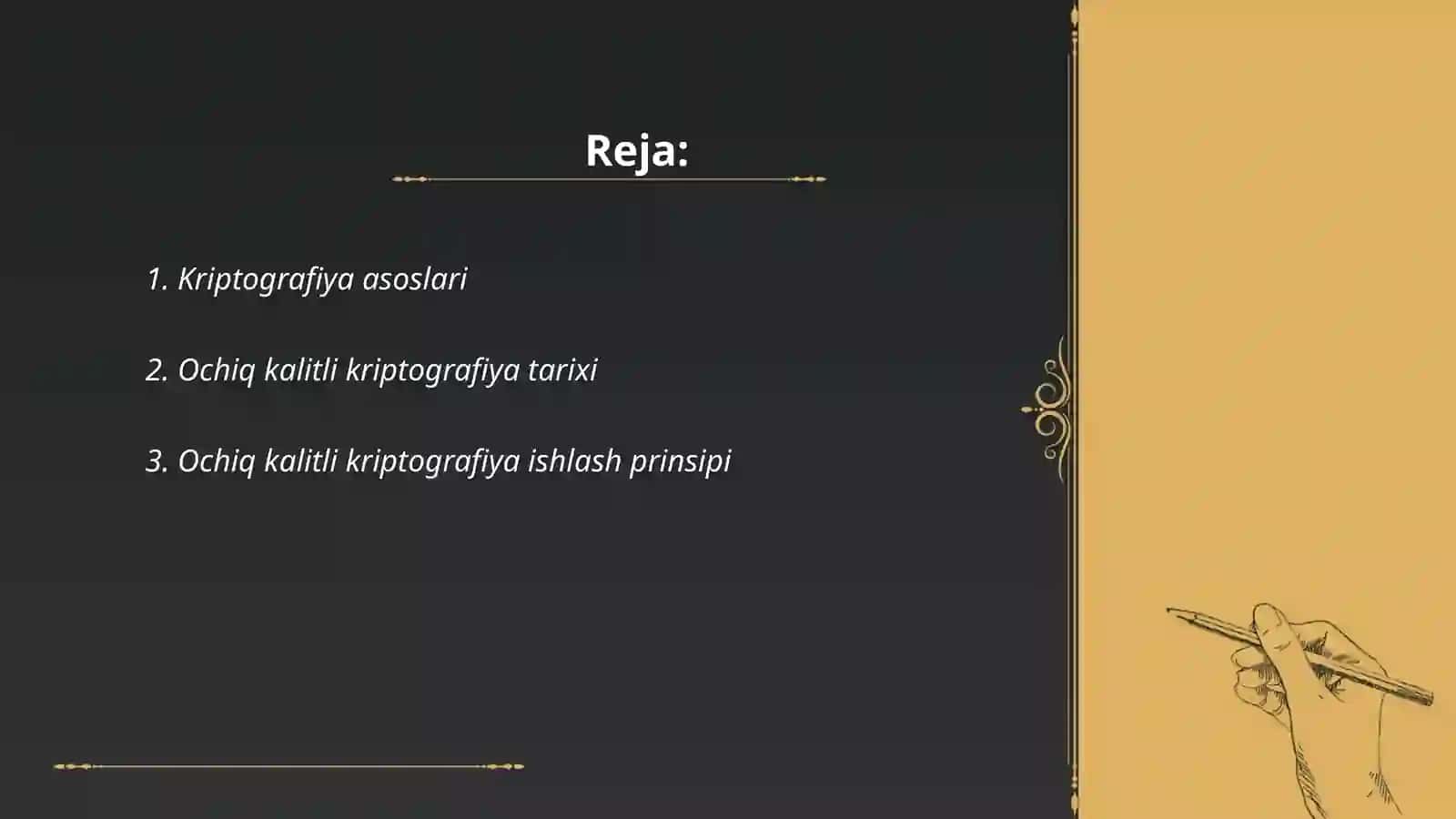 Ochiq va yopiq kalitli kriptografiya asoslari 2