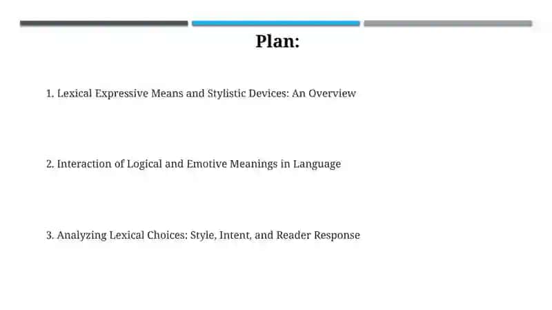 Lexical Expressive Means and Stylistic Devices: An Overview 2