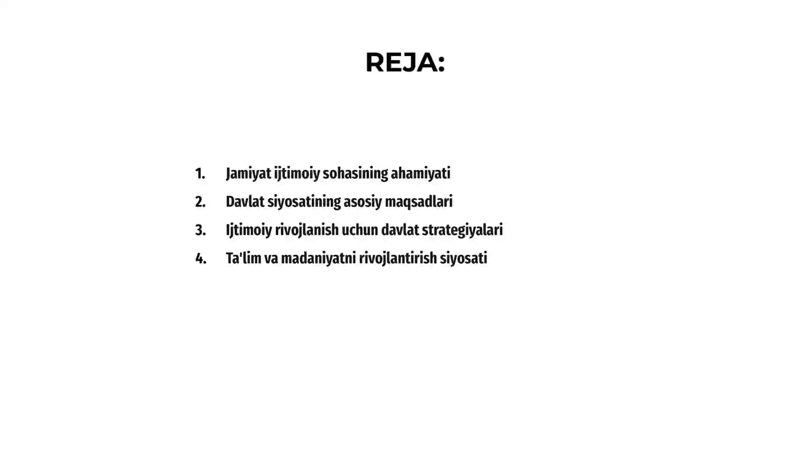 Jamiyatning ijtimoiy sohasini rivojlantirishda davlat siyosati 2