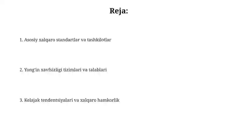 Yong'in xavfsizligi boʻyicha xalqaro standartlar va talablar 2