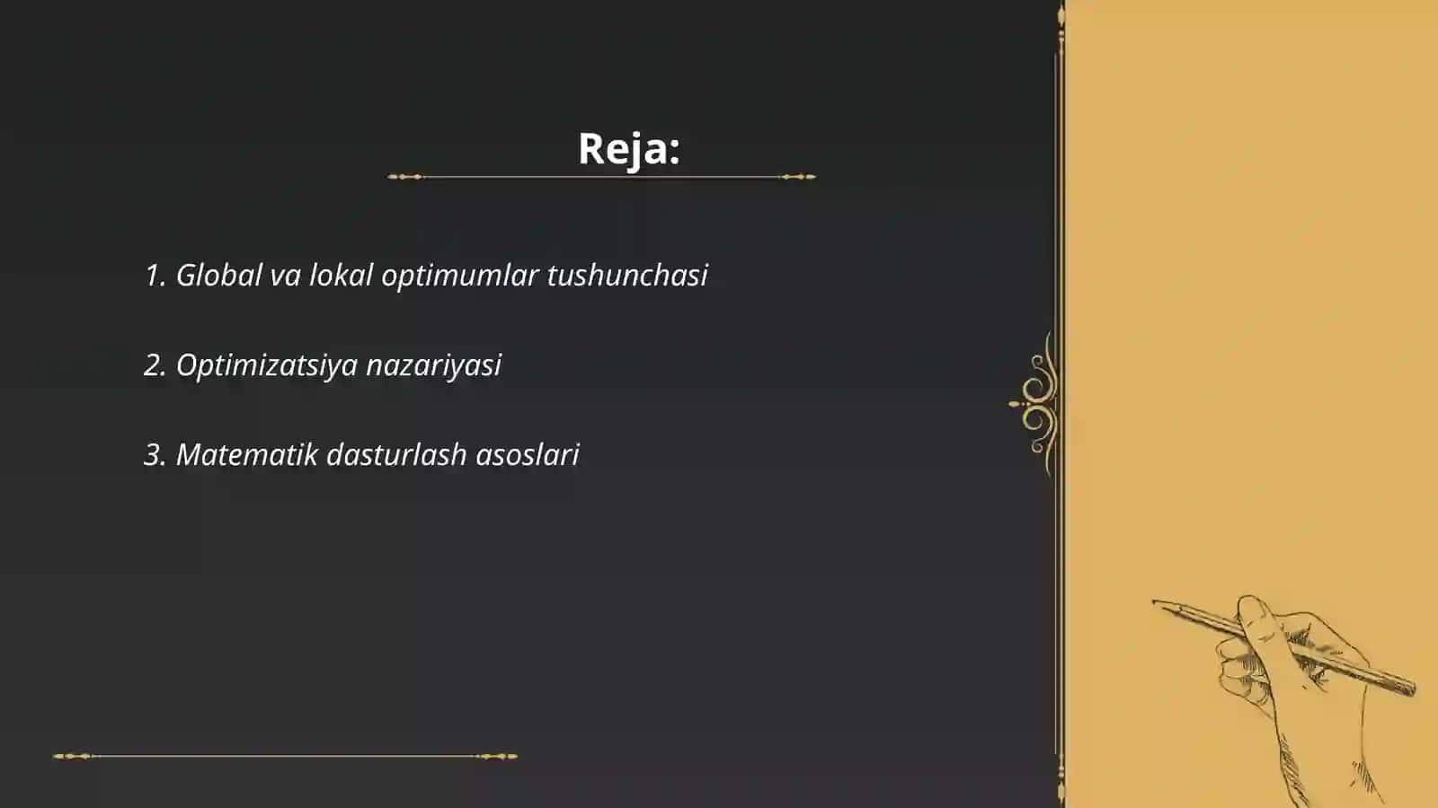 Global va lokal optimumlar 2