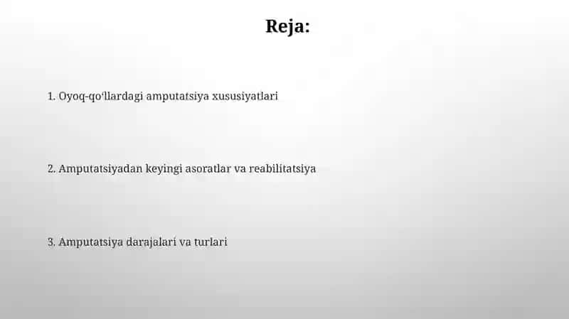 Amputatsiya hususiyatlari 2