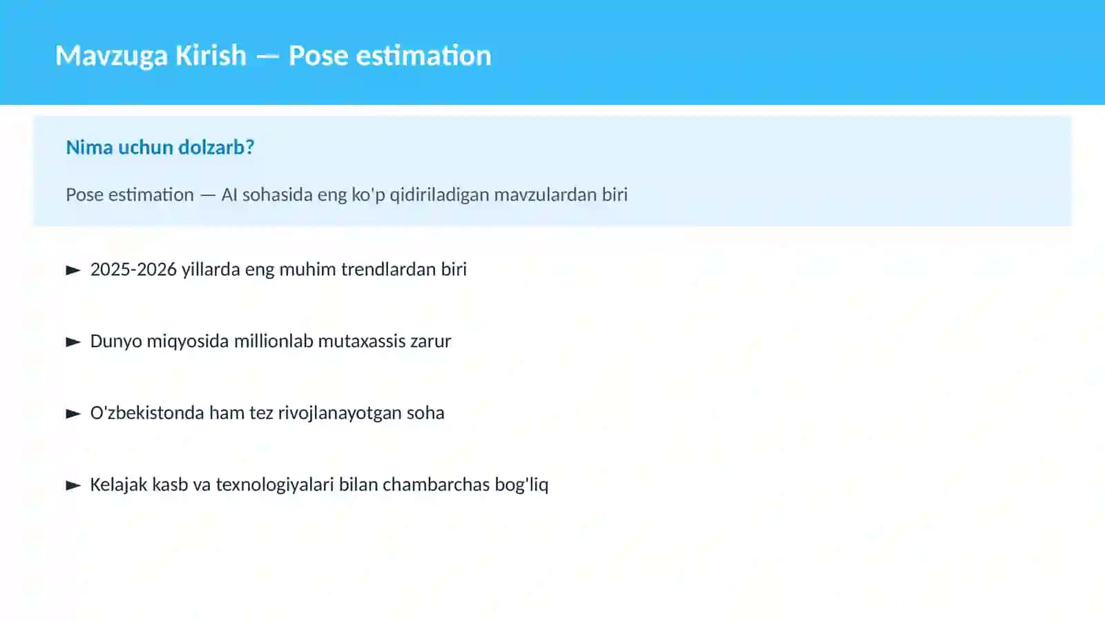 Pose estimation 2