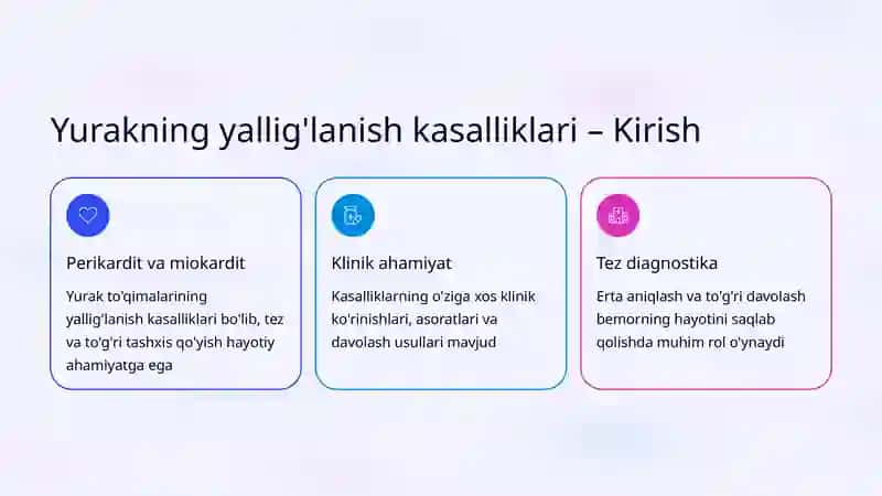 O'tkir Perikardit va Miokardit Propedevtikasi 2