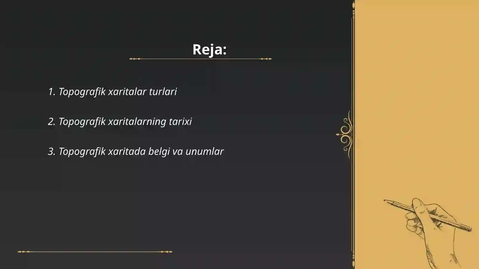 Topografik plan va xaritalar 2