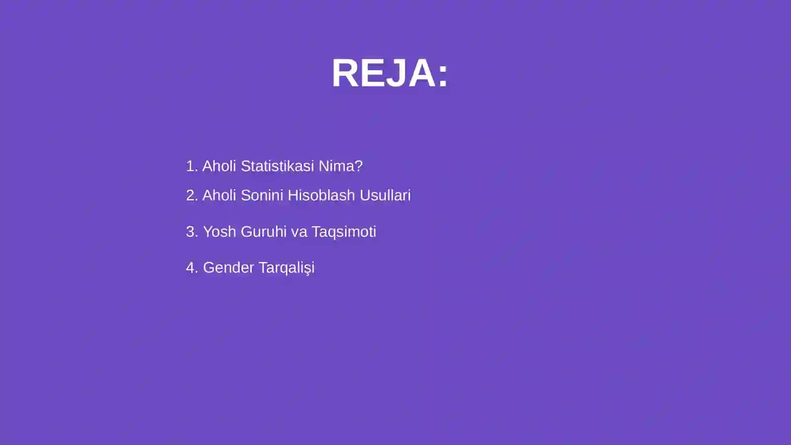 Aholi statistikasi 2