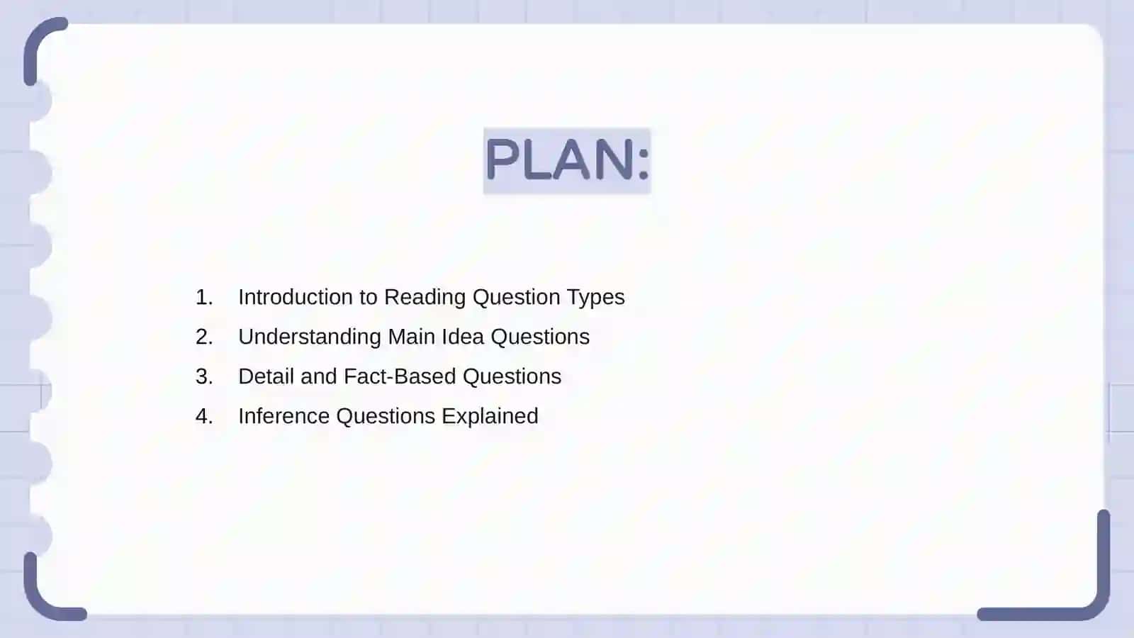 Reading question types 2