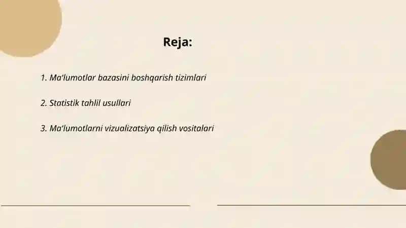 Ma'lumotlar bazasini boshqarish tizimlari 2