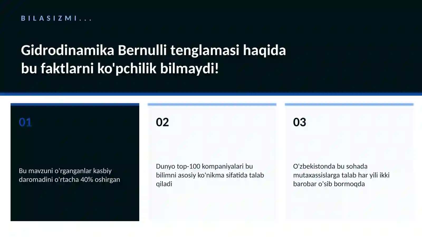 Gidrodinamika Bernulli tenglamasi 2