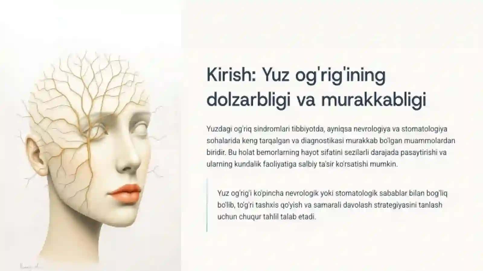 Yuzdagi og'riq sindromlari 2