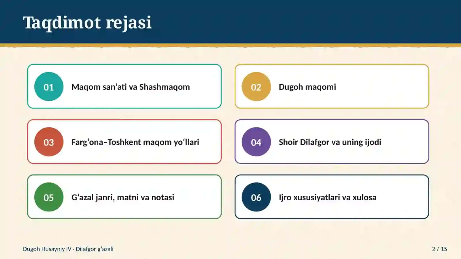 Dugoh Husayniy IV · Dilafgor g‘azali 2