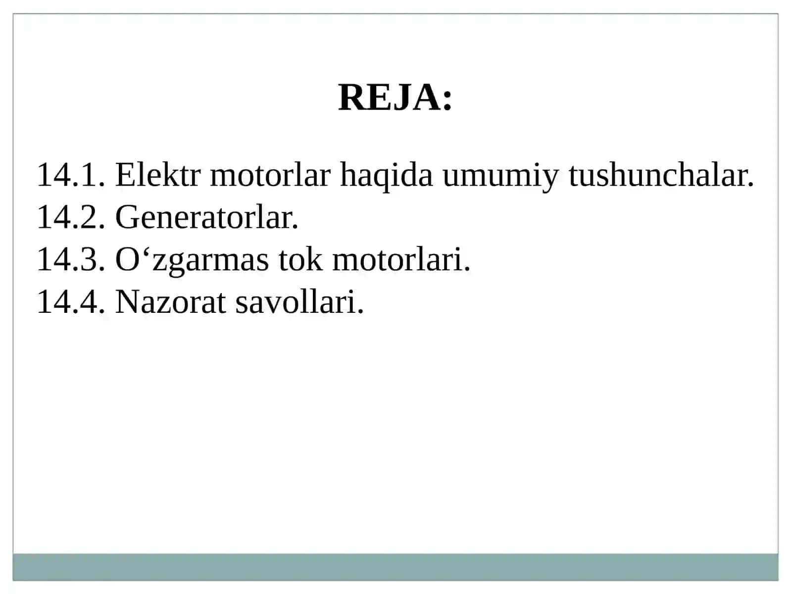 ELEKTR MOTORLAR VA GENERATORLAR 2