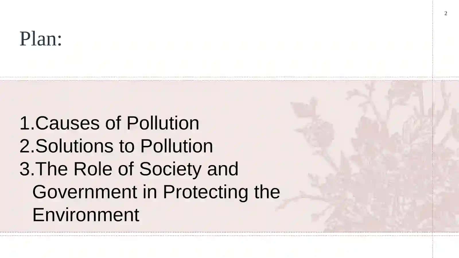 Solutions to pollution. 2