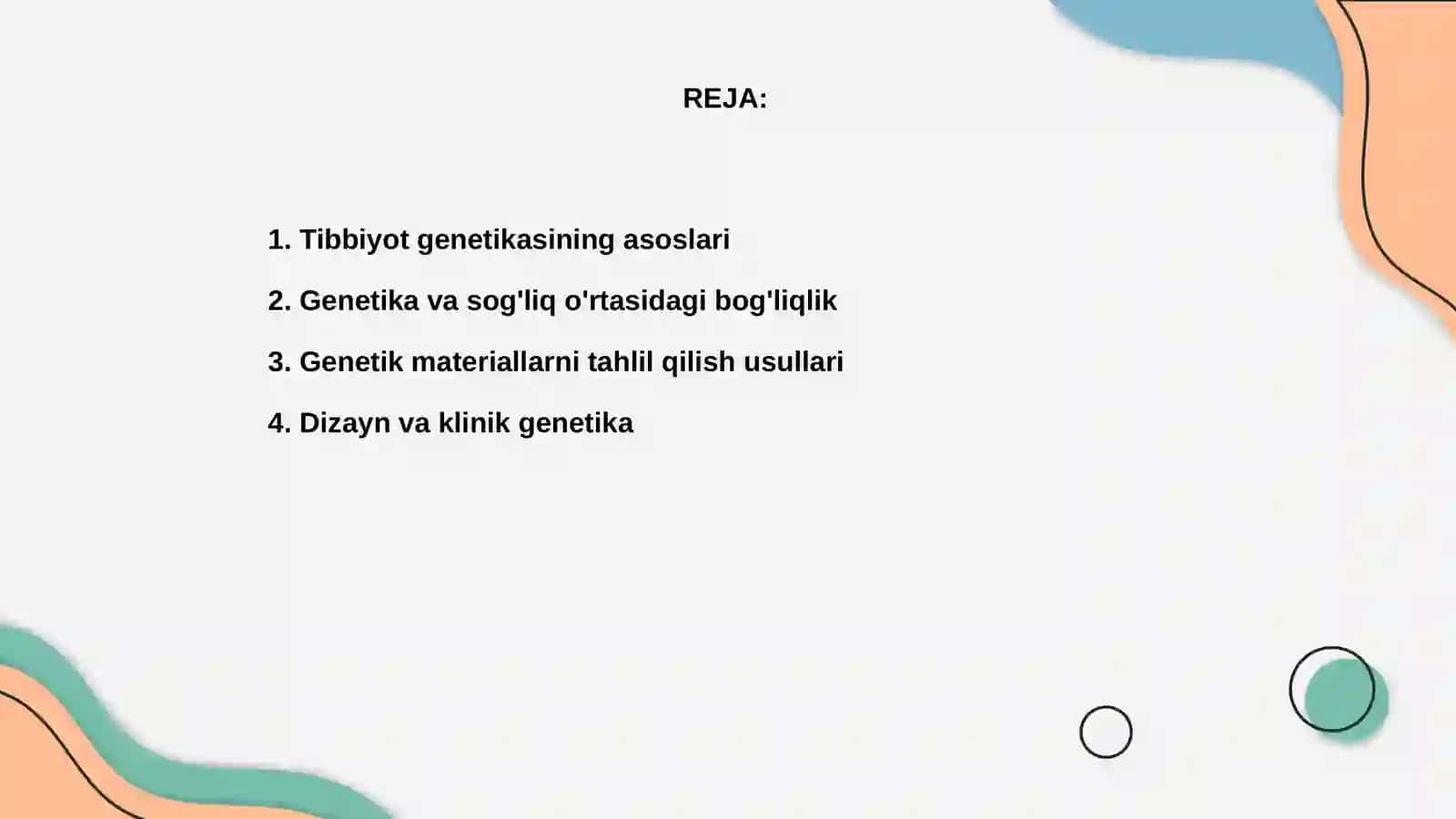 Tibbiyot genetikasining tekshirish usullari 2