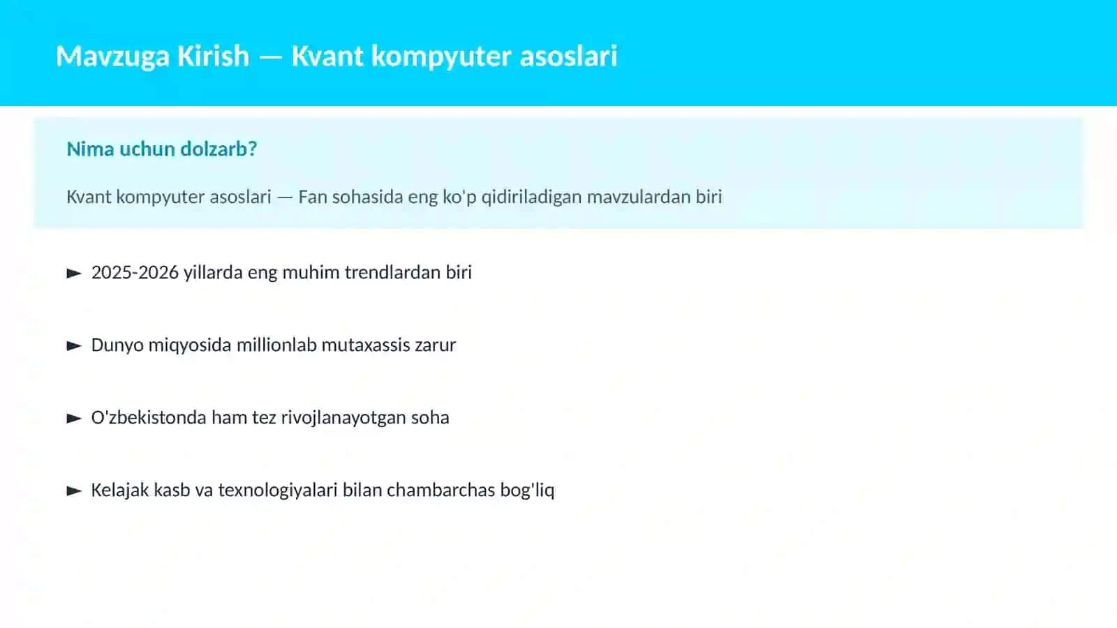Kvant kompyuter asoslari 2