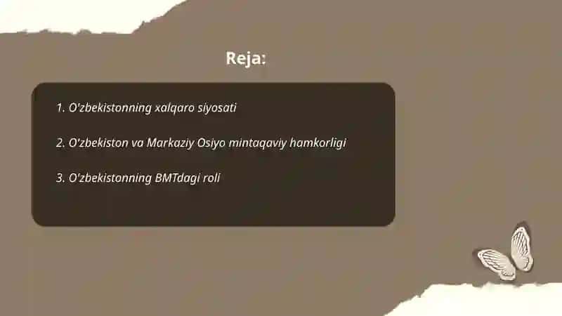 O'zbekiston va jahon hamjamiyati 2
