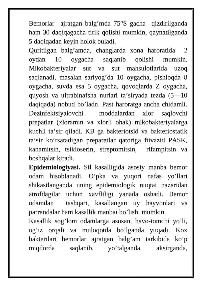 Sil kasalligi 2