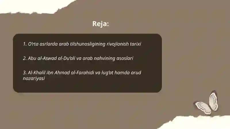 O‘rta asrlarda arab tilshunosligi 2
