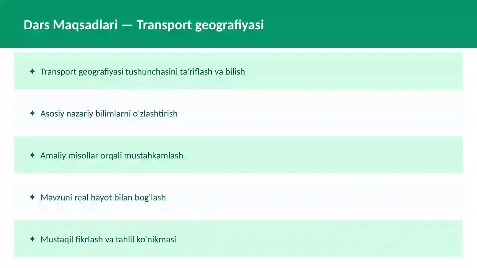 Transport geografiyasi 2