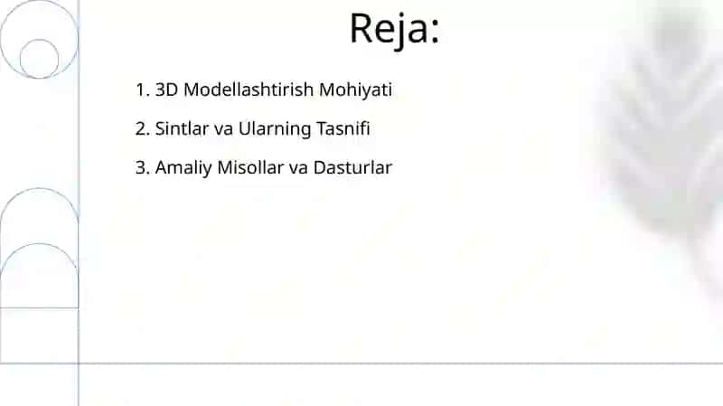 3D modellashtirish 2