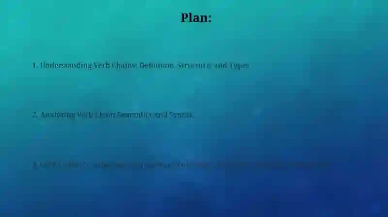 Verb chains 2