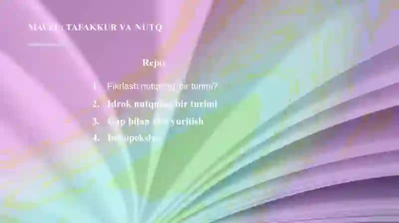 TAFAKKUR VA NUTQ​ 2
