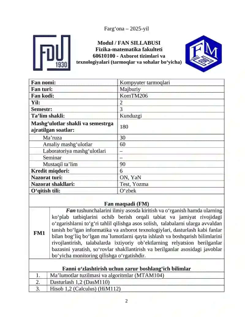 Kompyuter Tarmoqlari 2