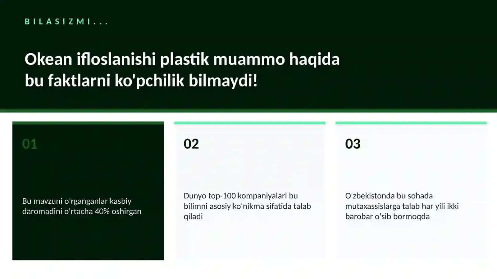 Okean ifloslanishi plastik muammo 2