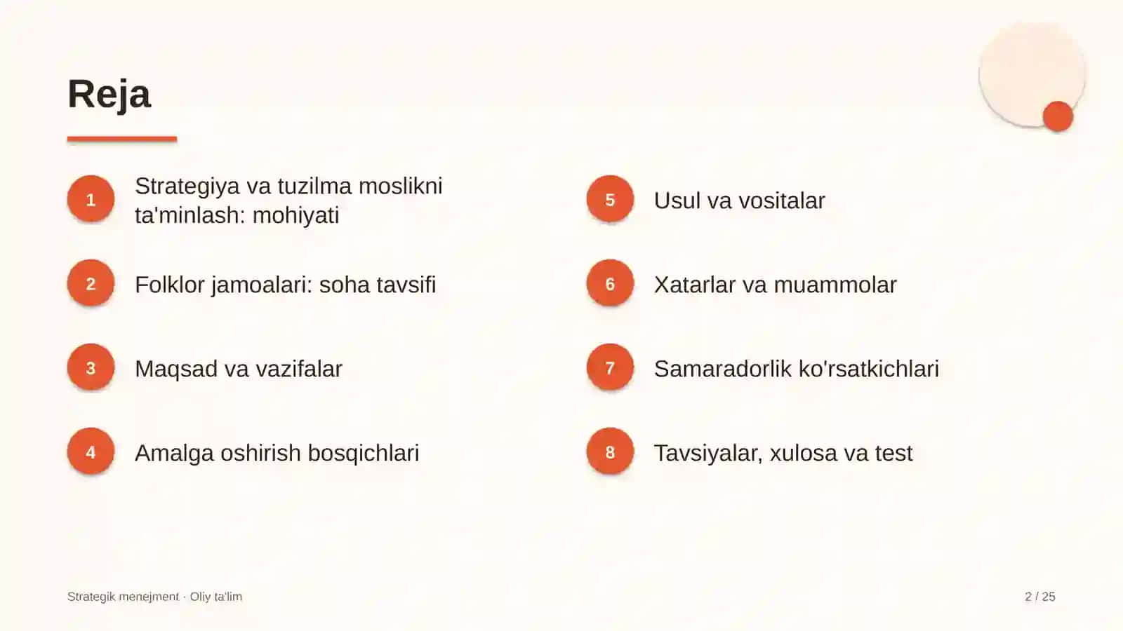 folklor jamoalarida strategiya va tashkiliy tuzilma o'rtasidagi moslikni ta'minlash 8027 2