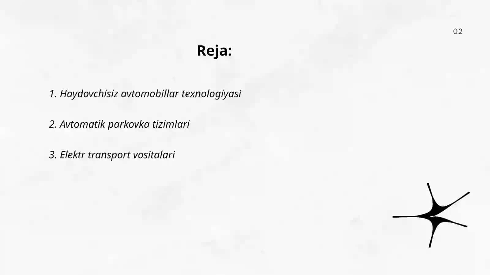 Haydovchisiz avtomobillar texnologiyasi 2