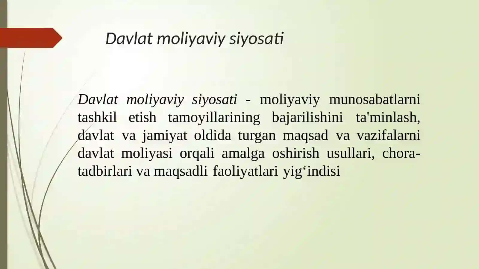 Davlatning moliyaviy siyosati 2