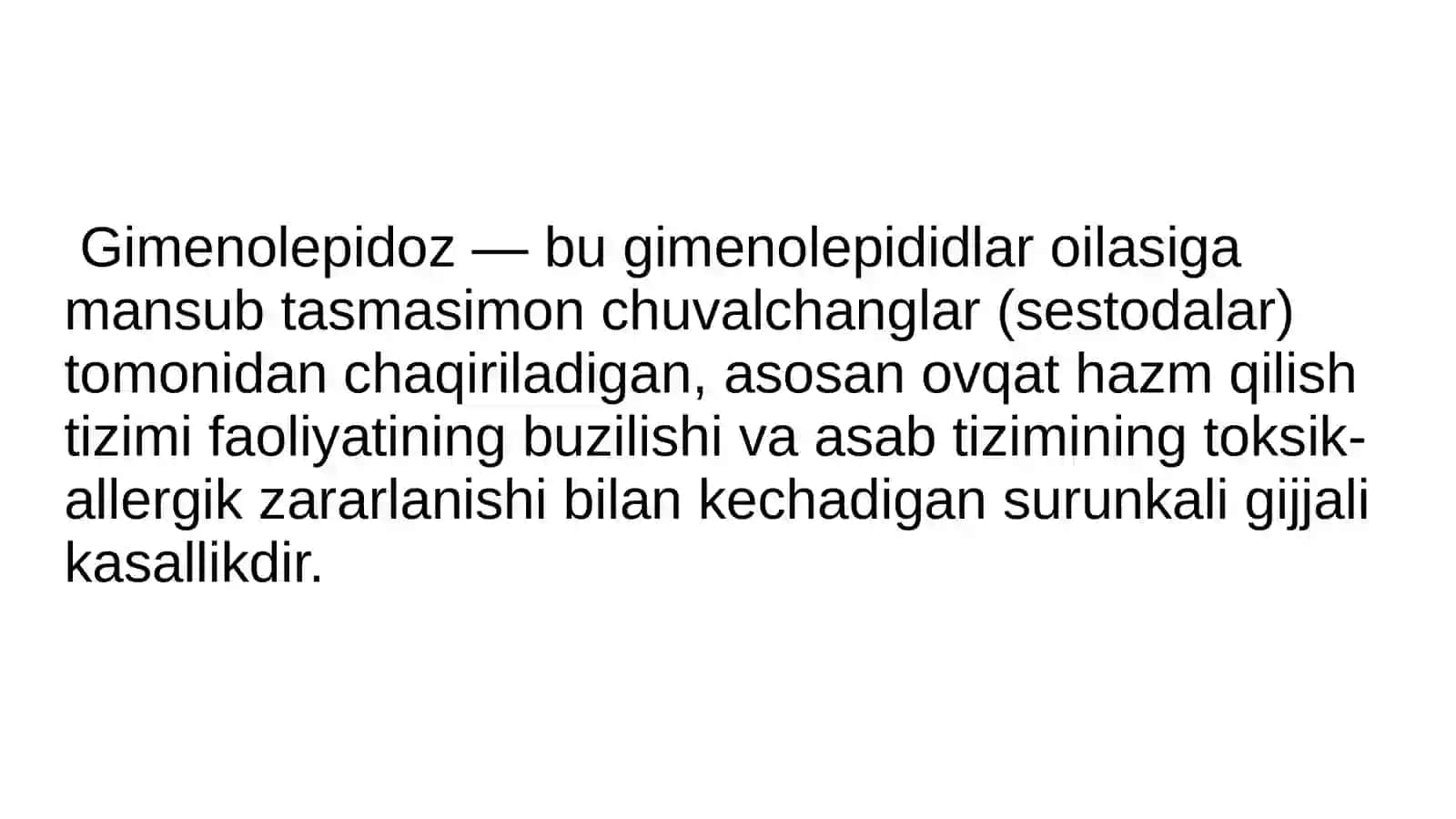 Gimenolepidoz 2