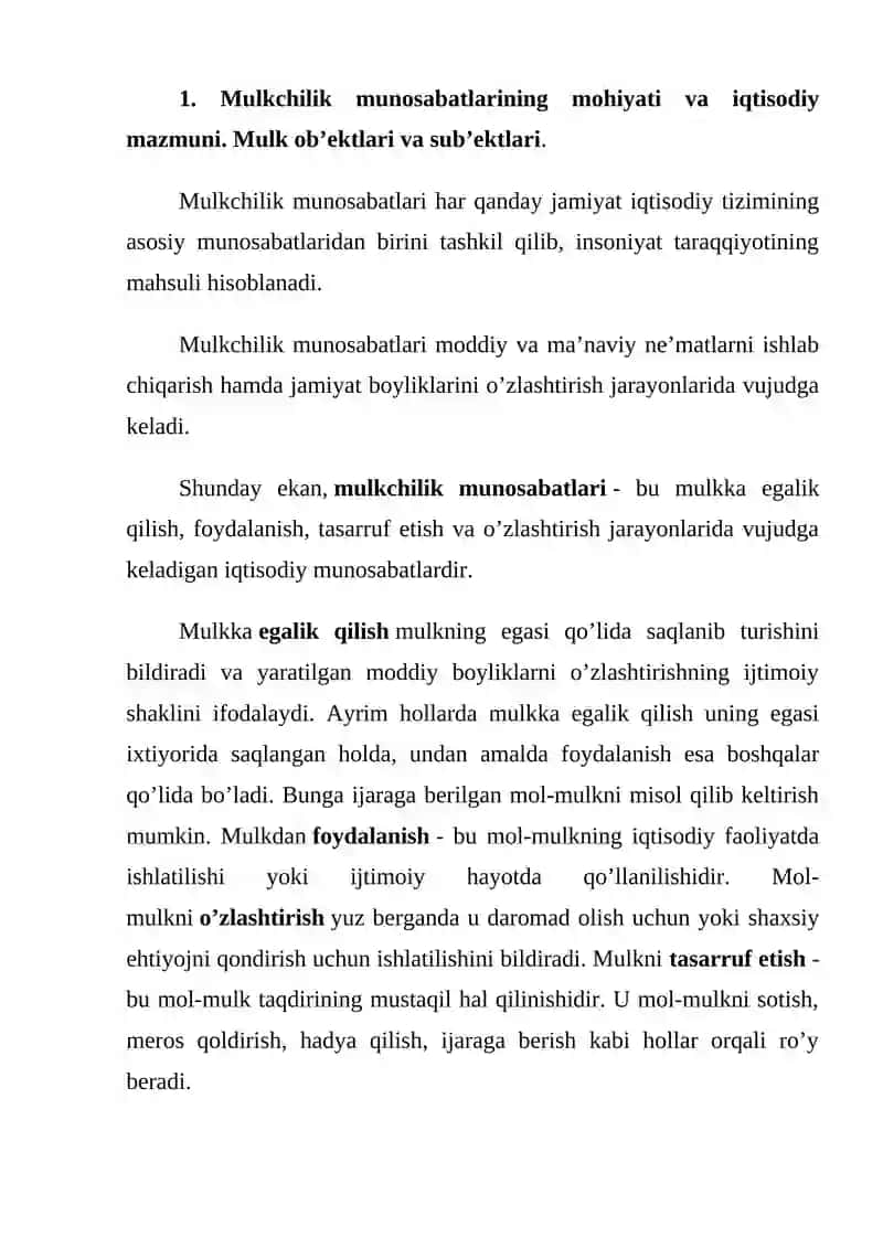 Mulkchilik 2