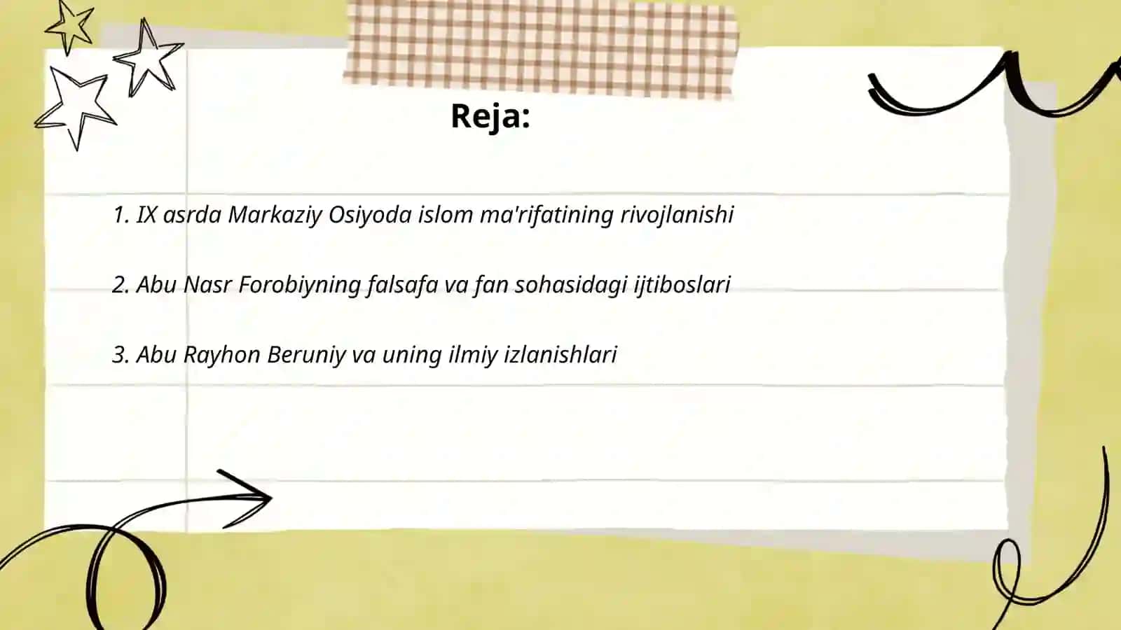 IX -XXI asrlarda mamlakatimiz hududida ro’y bergan madaniy uyg’onish 2