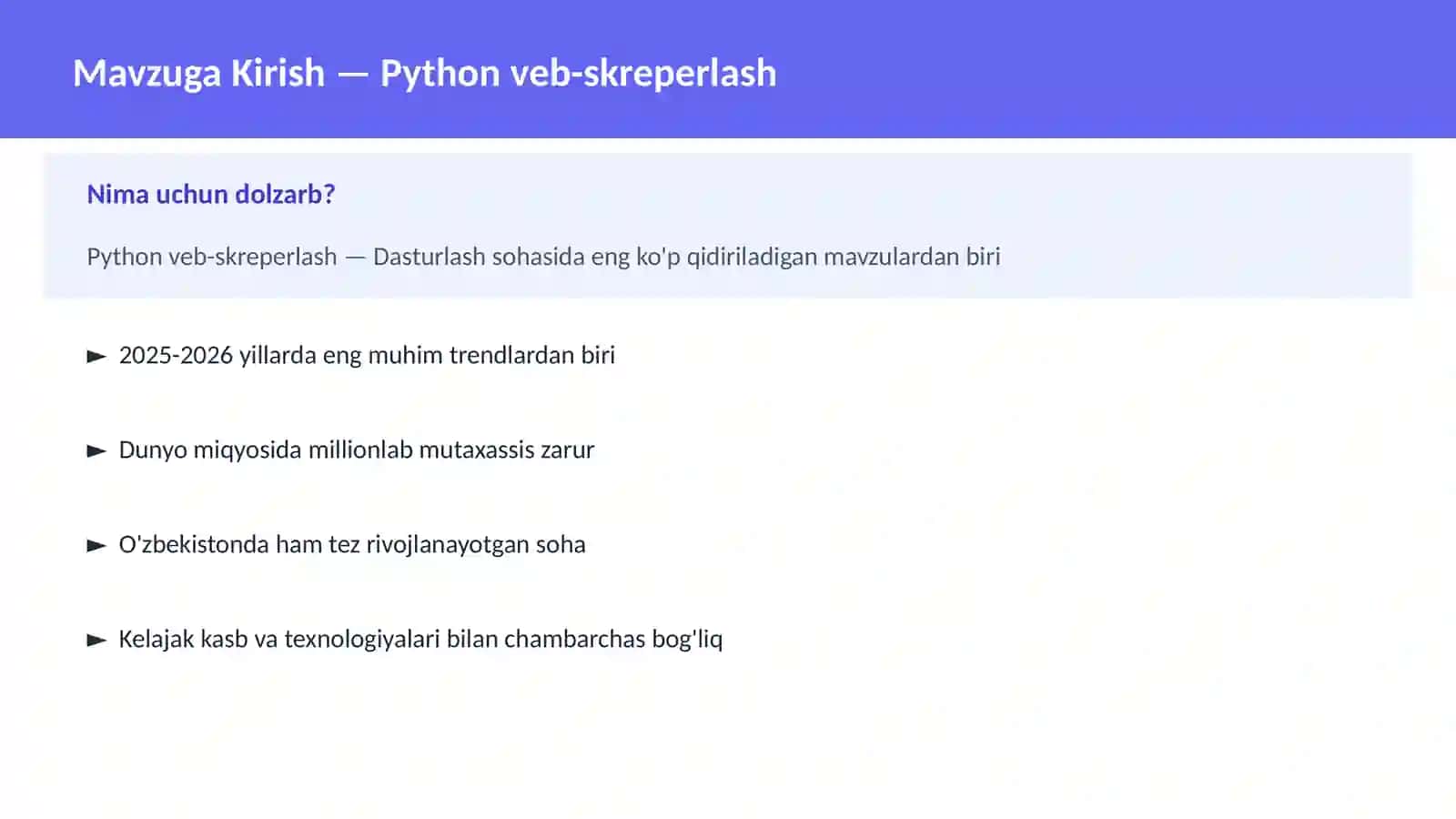 DASTURLASH | PYTHON DASTURLASH 2
