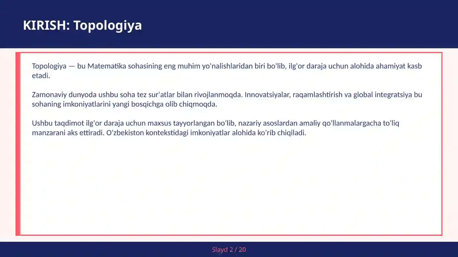 Topologiya 2