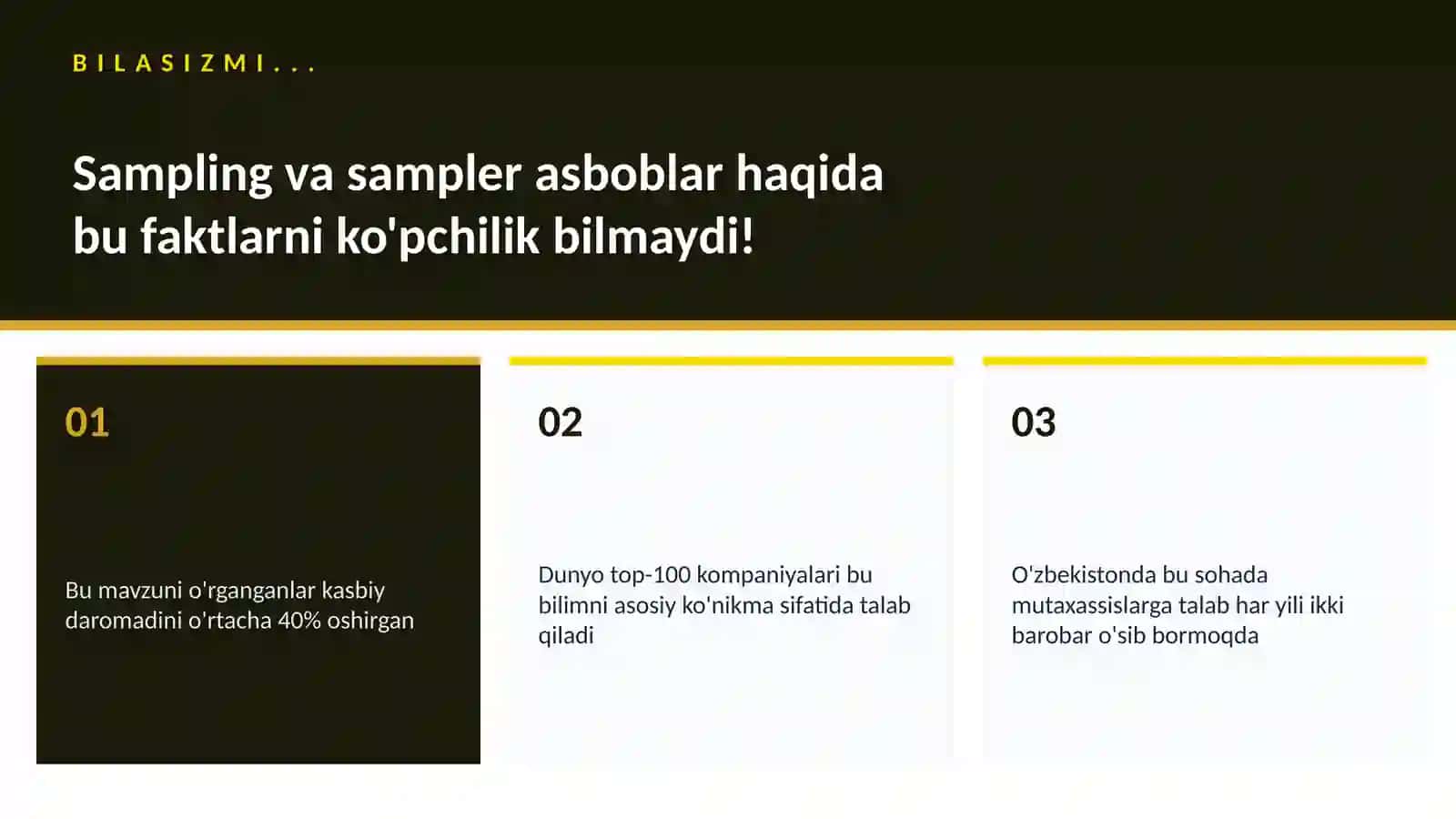 Sampling va sampler asboblar 2
