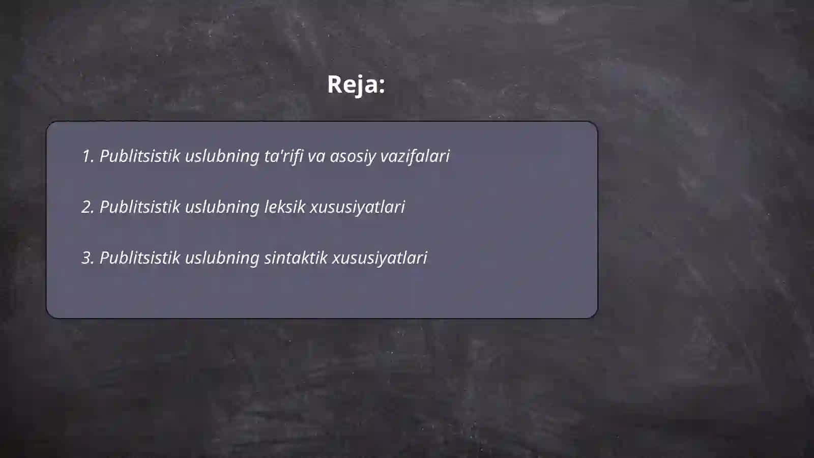 Publitsistik uslub va uning xususiyatlari.Badiiy uslub va uning xususiyatlari 2