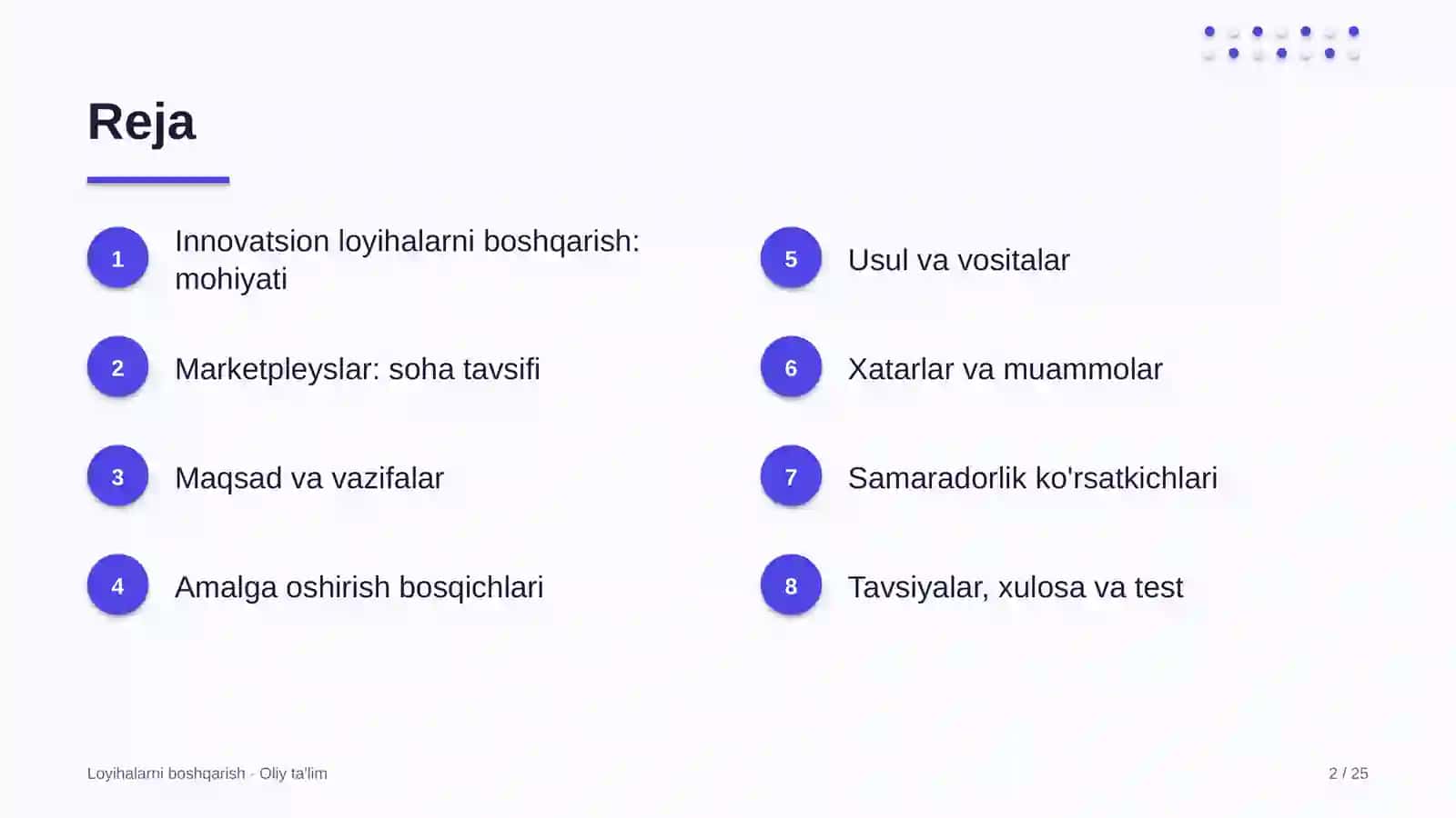 marketpleyslarda innovatsion loyihalarni boshqarish 3312 2