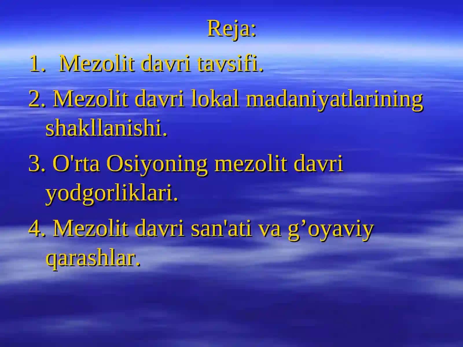 Mezolit davri 2