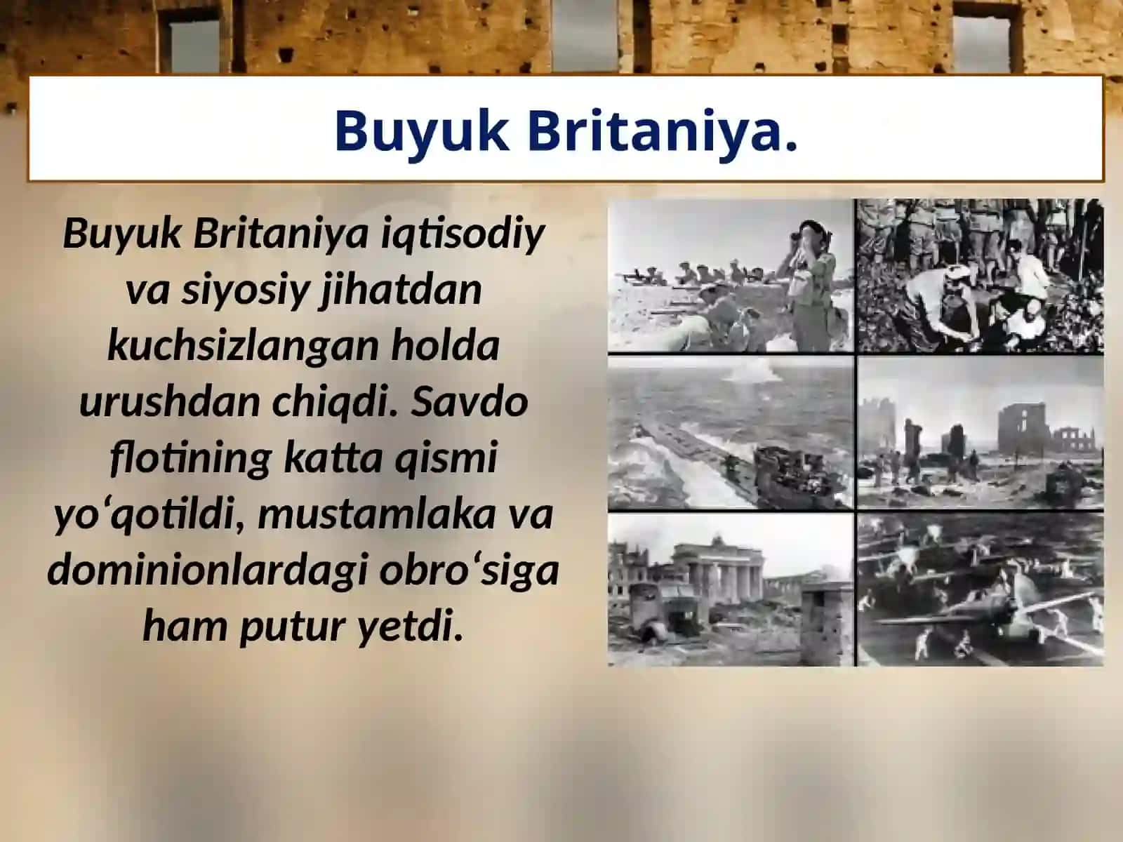 Buyuk Britaniya va Fransiya QURISHI 2