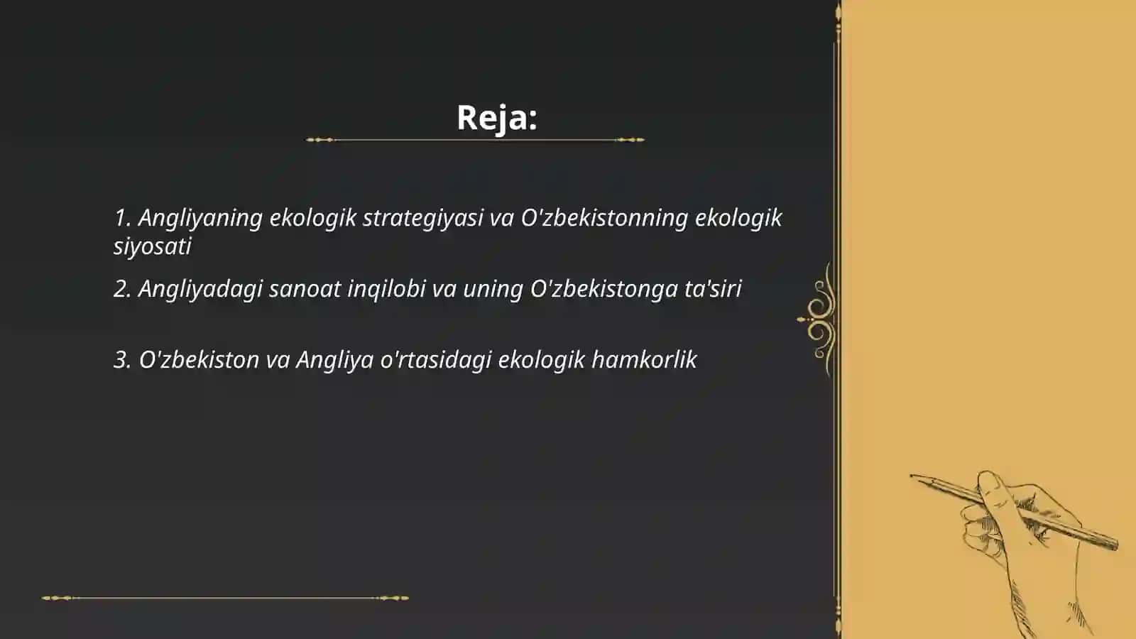 Angliya ekologiyasi va sanoati O'zbekiston bilan bog'liqligi 2