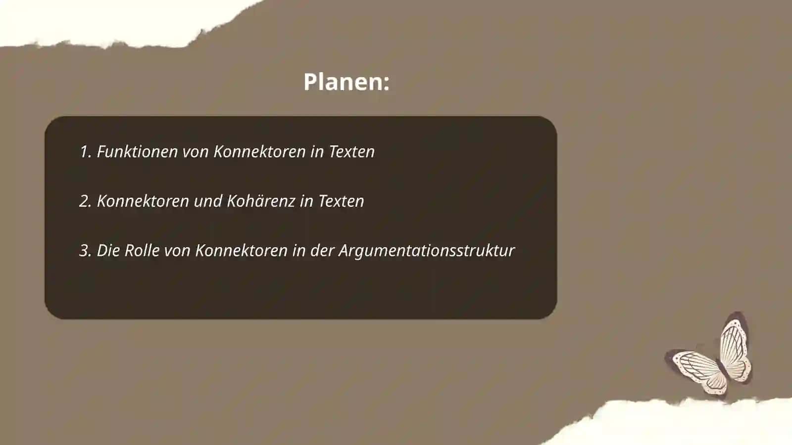 Die Rolle von Konnektören in der Text Zusammenhang 2