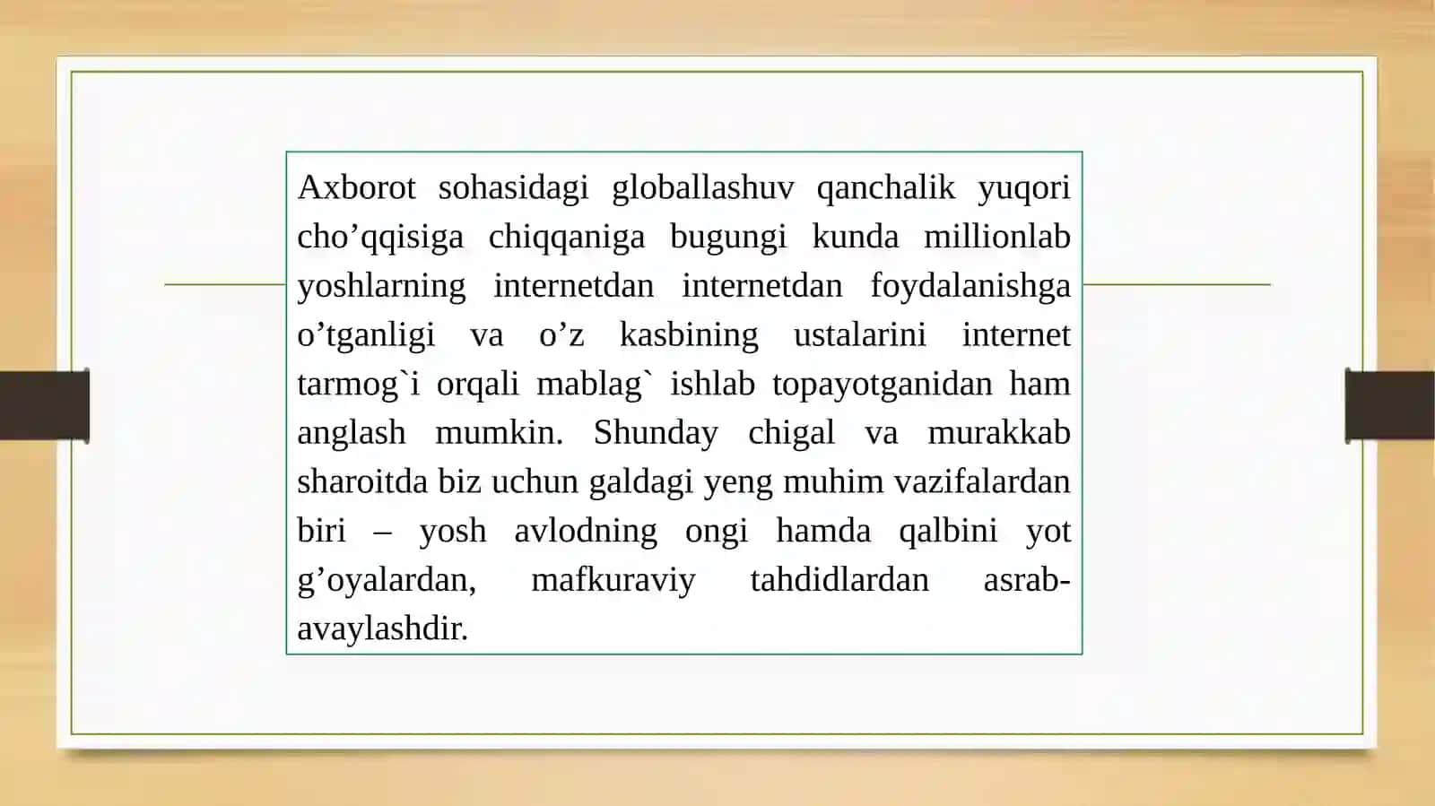 Media maydonda axborot tarqatish madaniyati 2