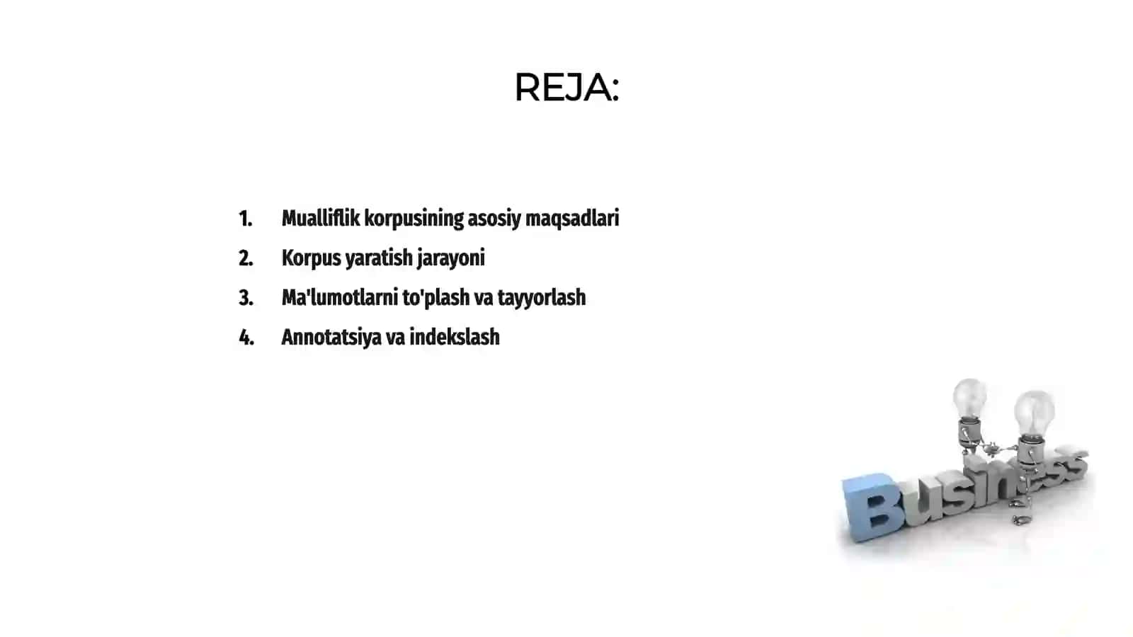Mualliflik korpusi ustida ishlash 2