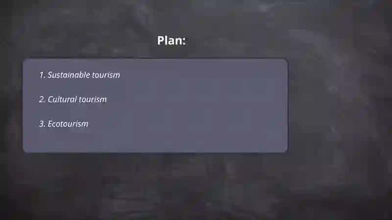 Sustainable tourism 2