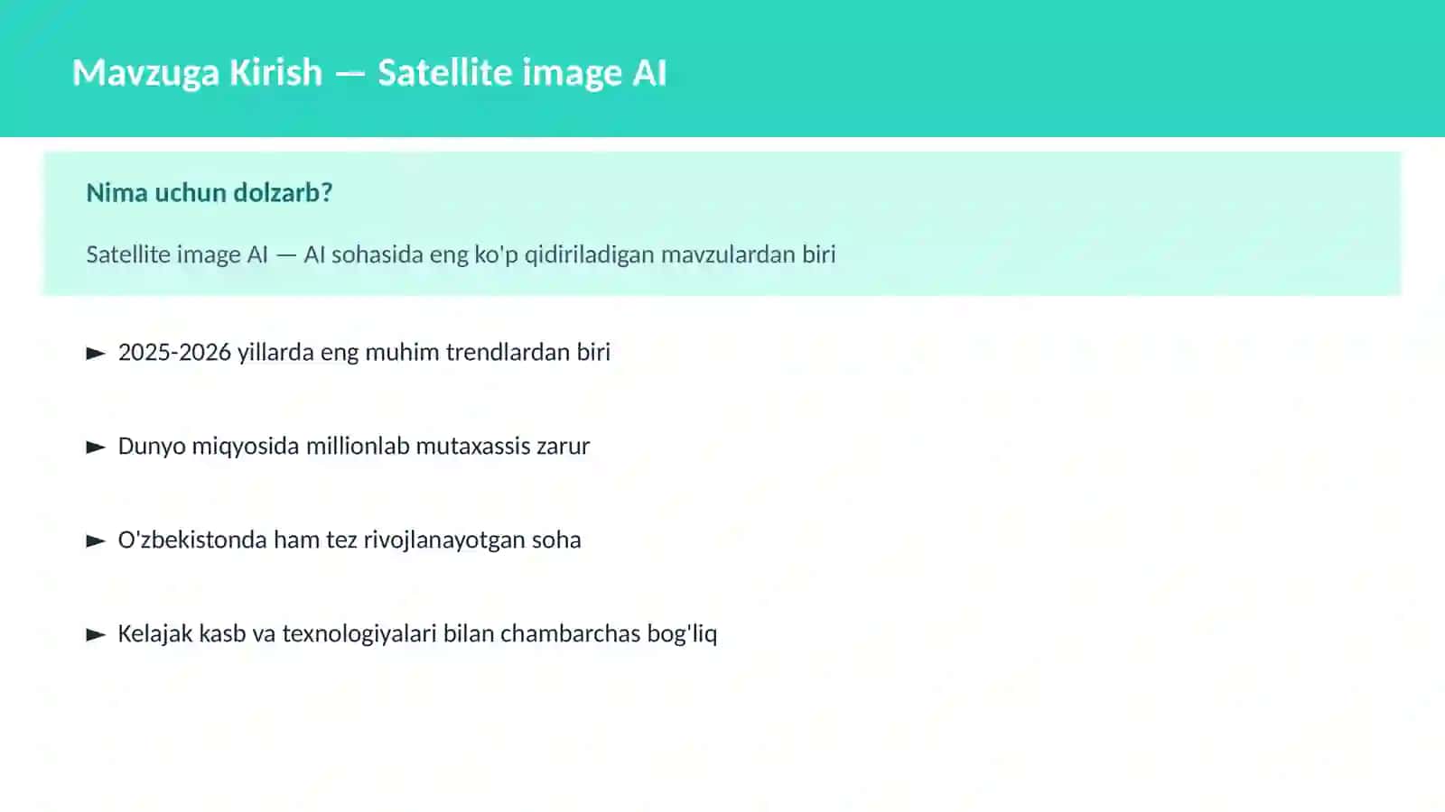 Satellite image AI 2