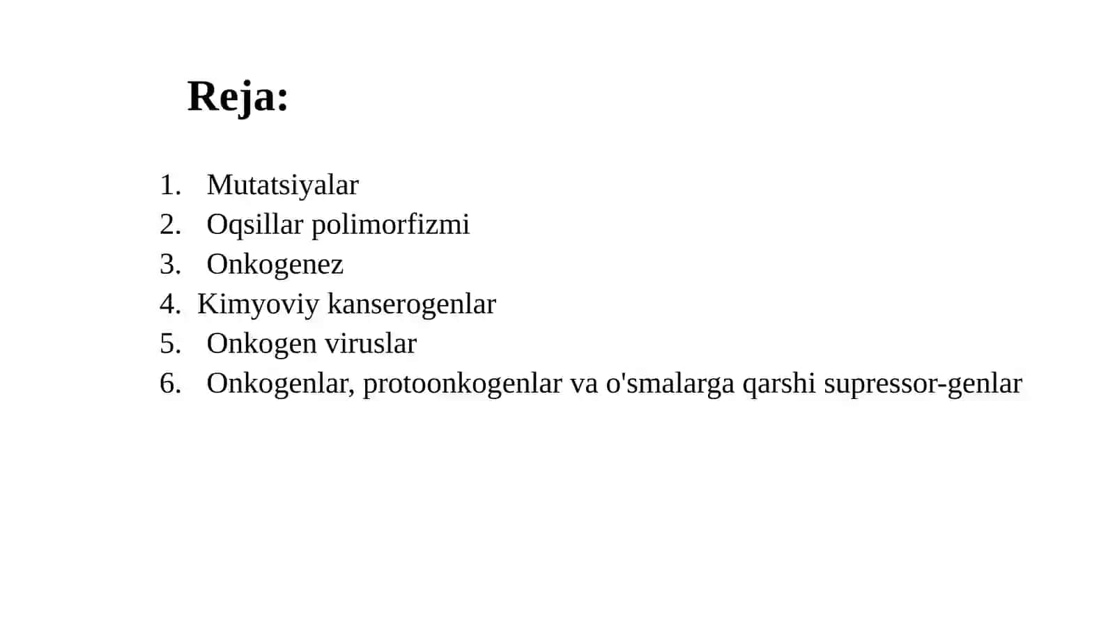 Mutatsiyalar va kanserogenez 2